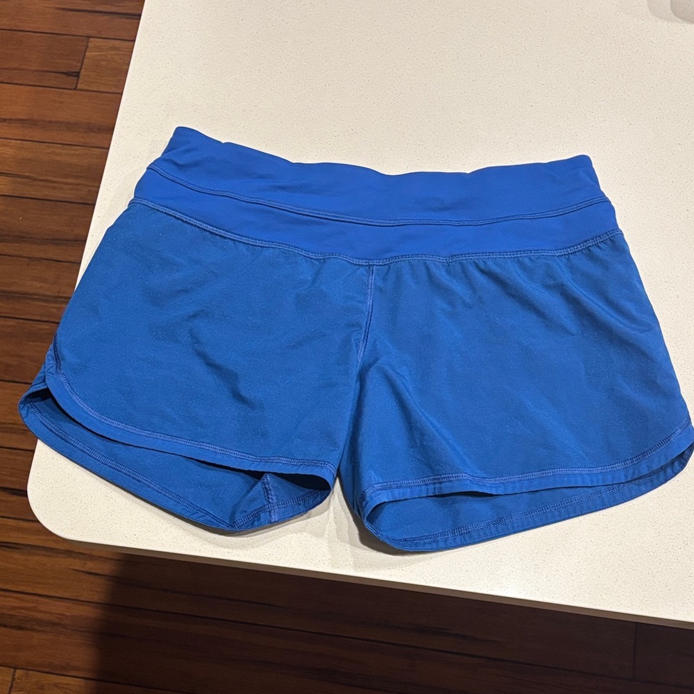 Blue Shimmer Lululemon shorts